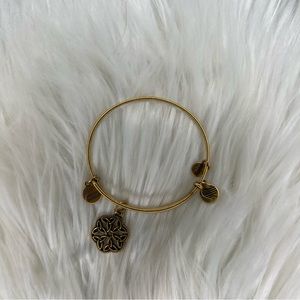 Alex and Ani Rafaelian Gold Endless Knot Charm Bangle Bracelet